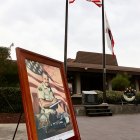 Kings County Deputy Allen Sharra portrait at the Kings County Government Center. He lost his life in the line of duty in 1999.